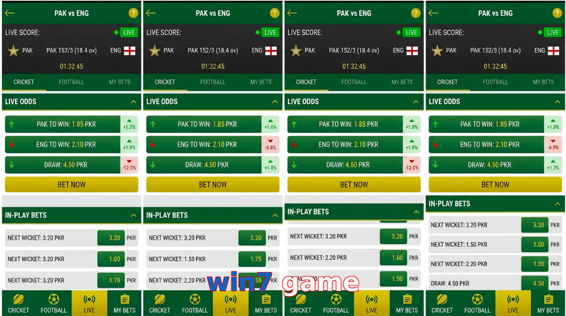 Game list for Win7 Game bet section